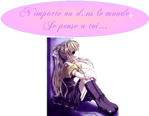 Gif animé je pense à toi manga